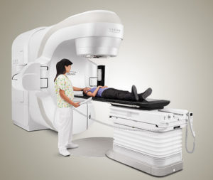 Woman Recieving TrueBeam Radiation Oncology Treatment